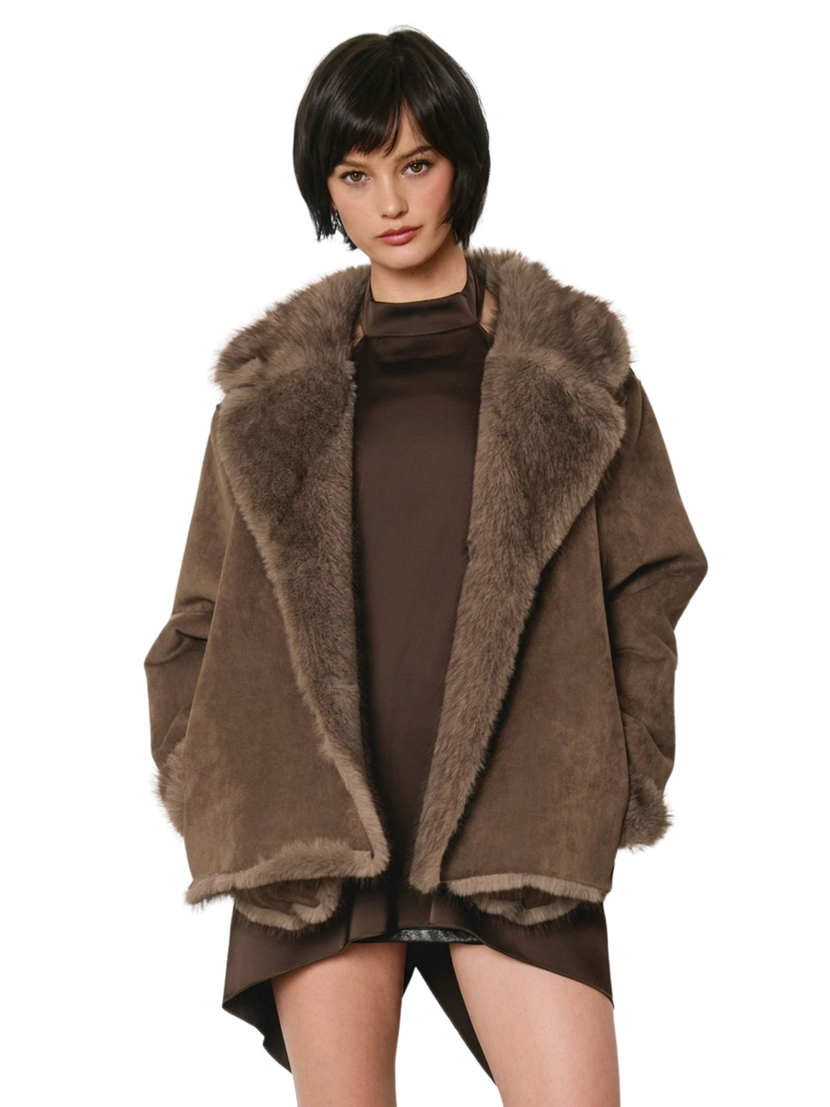 The Fiona Reversible Coat - Brown