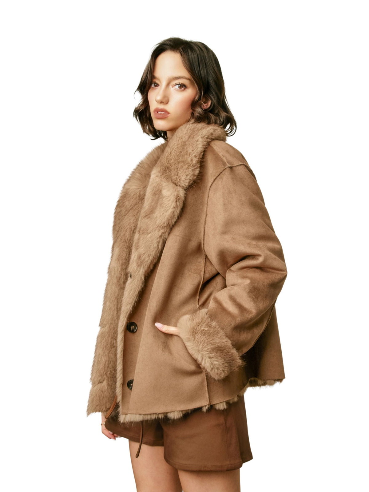 The Fiona Reversible Coat - Cappuccino