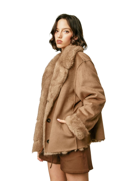 The Fiona Reversible Coat - Cappuccino