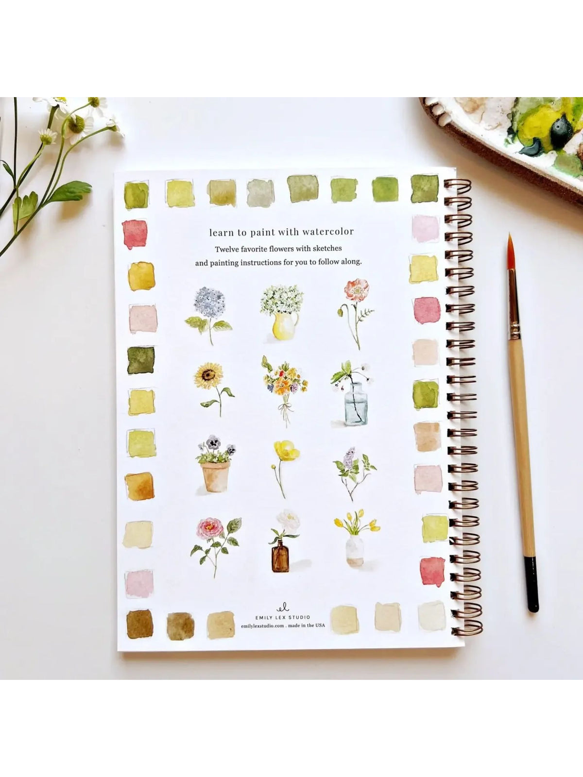 Flowers Watercolor Workbook
