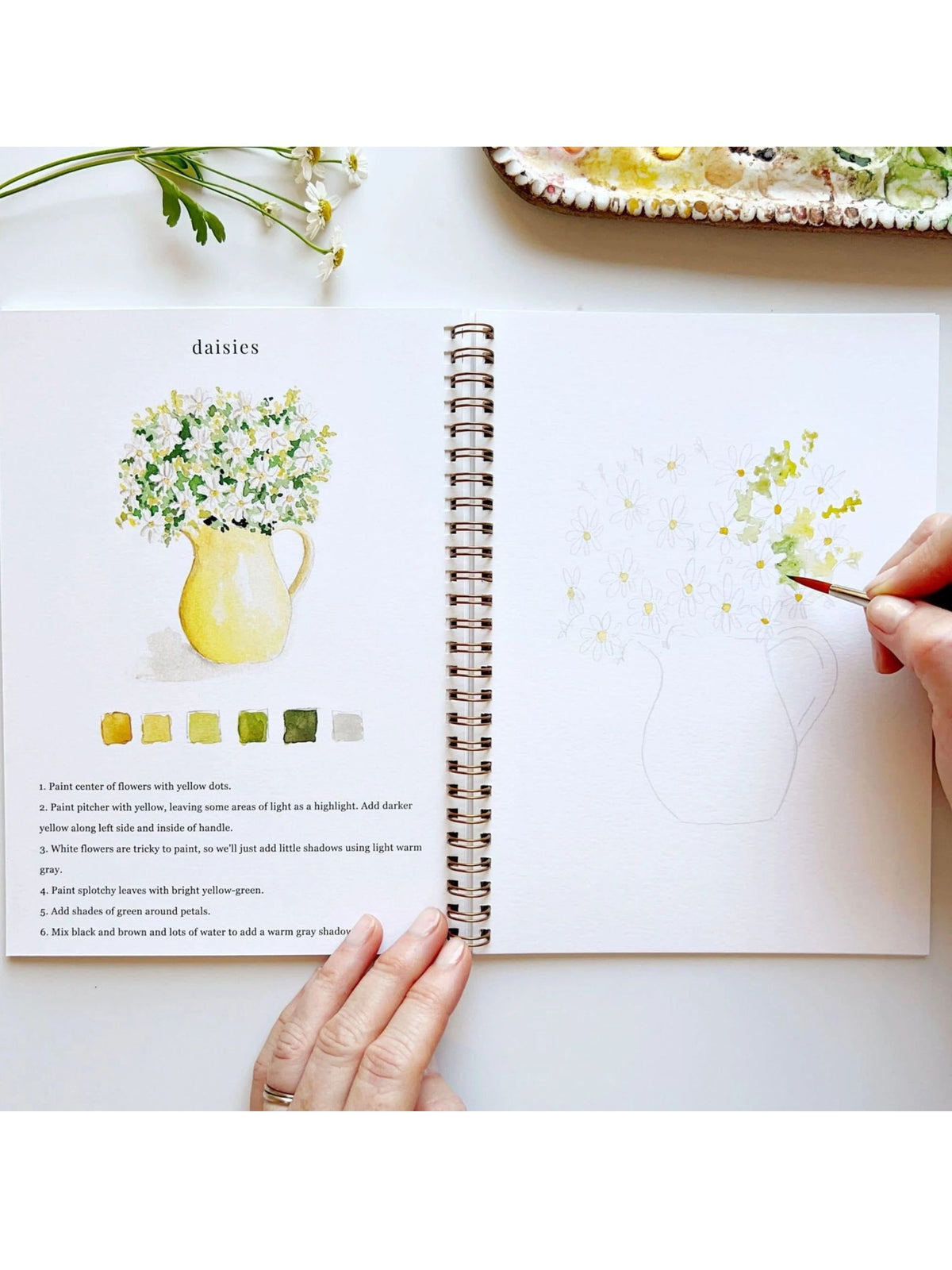 Flowers Watercolor Workbook
