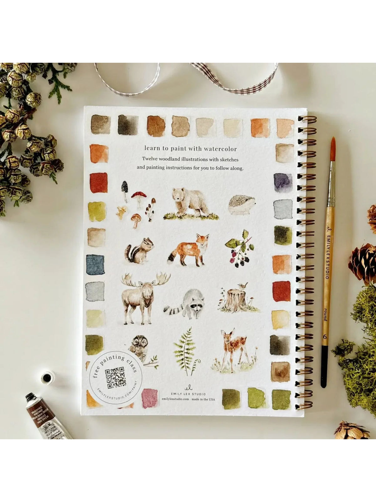 Woodland Watercolor Workbook