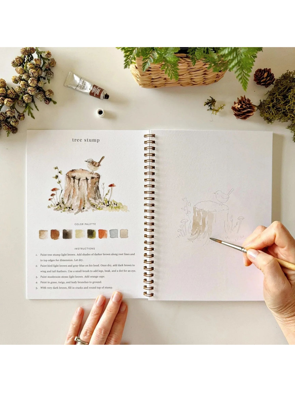 Woodland Watercolor Workbook