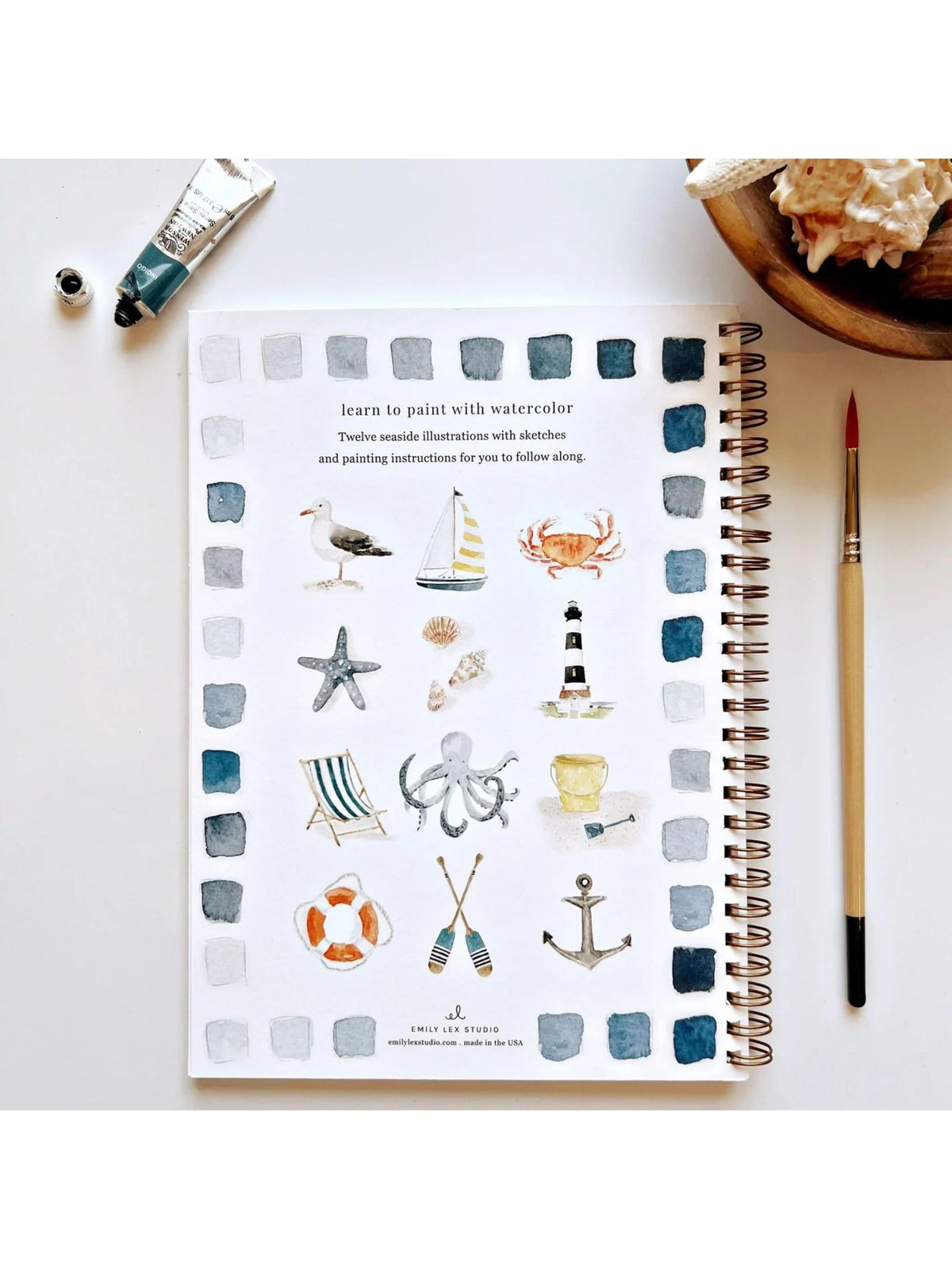 Seaside Watercolor Workbook
