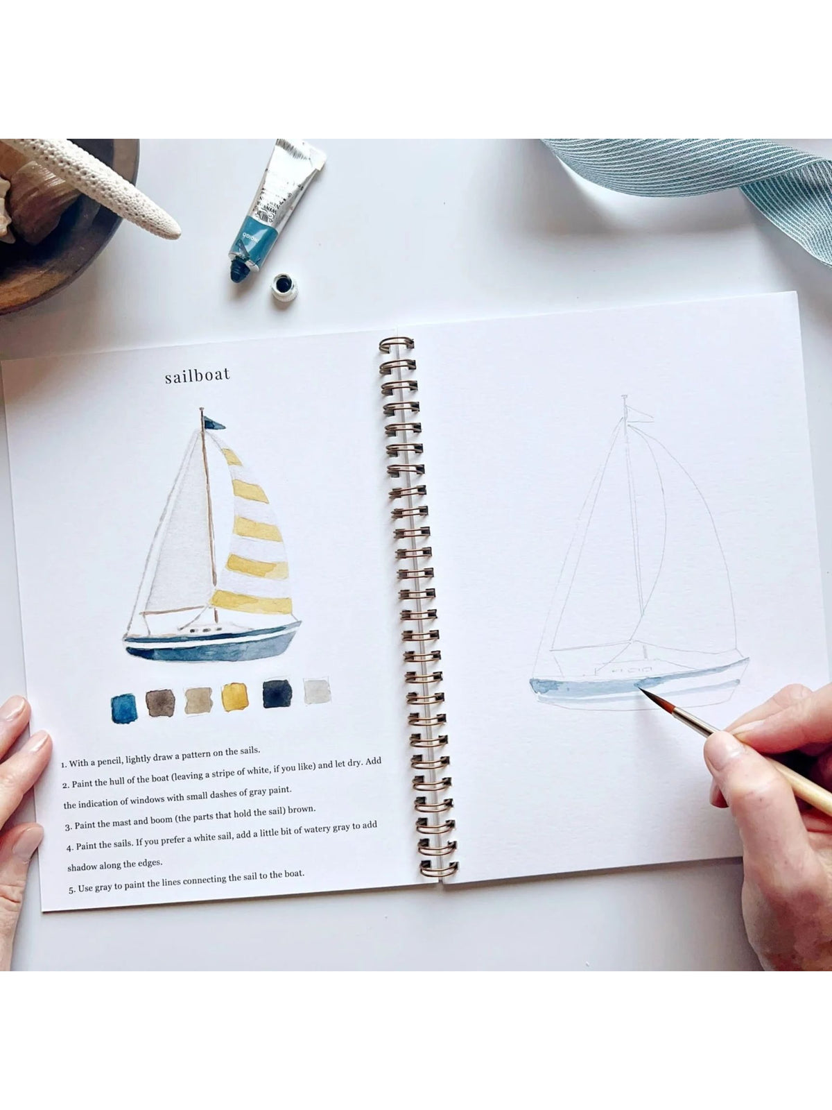 Seaside Watercolor Workbook