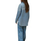 Woven Cotton Chambray Denim Button-Down Shirt