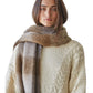 Knit Sweater Gingham Pattern Scarf