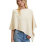Off the Shoulder Asymmetrical Poncho