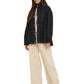 Plaid Stand Collar Drawstring Utility Jacket