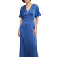 The Susana Blue Satin Dress