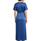 The Susana Blue Satin Dress