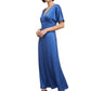 The Susana Blue Satin Dress