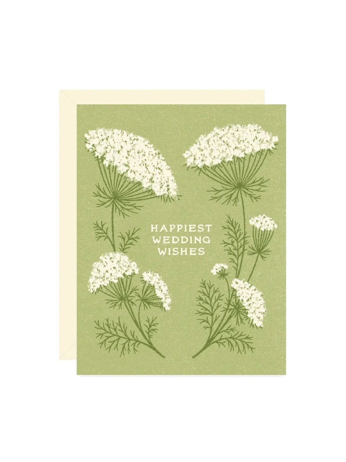Happiest Wedding Wishes Floral Wedding Card