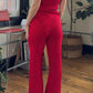 Red Hot Ribbed Pants