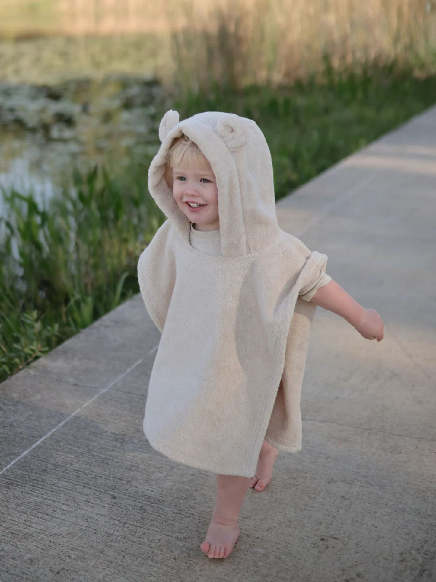 Bear Poncho Towel - Fog
