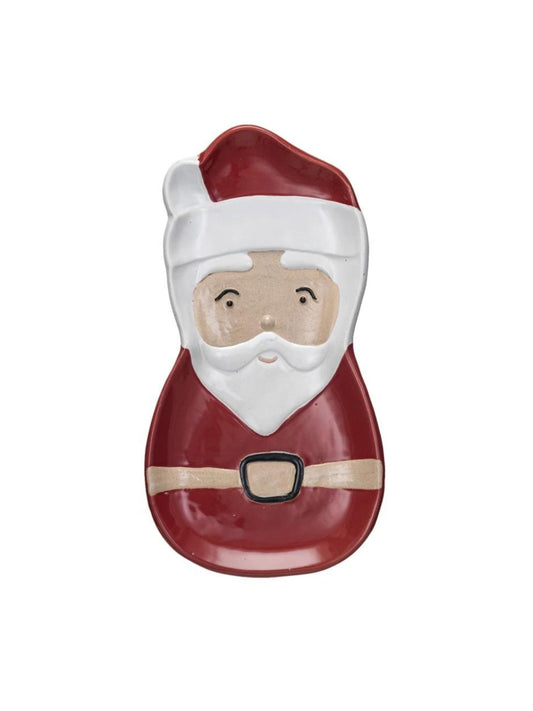 Stoneware Santa Shaped Plate