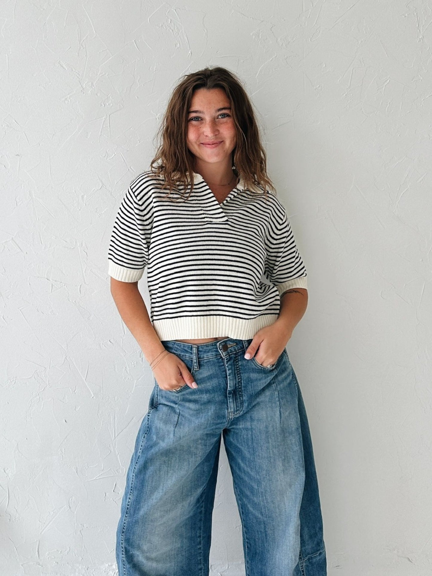Holland Collard Knitted Top