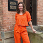 Tiger Lilly Linen Ruffle Shirt