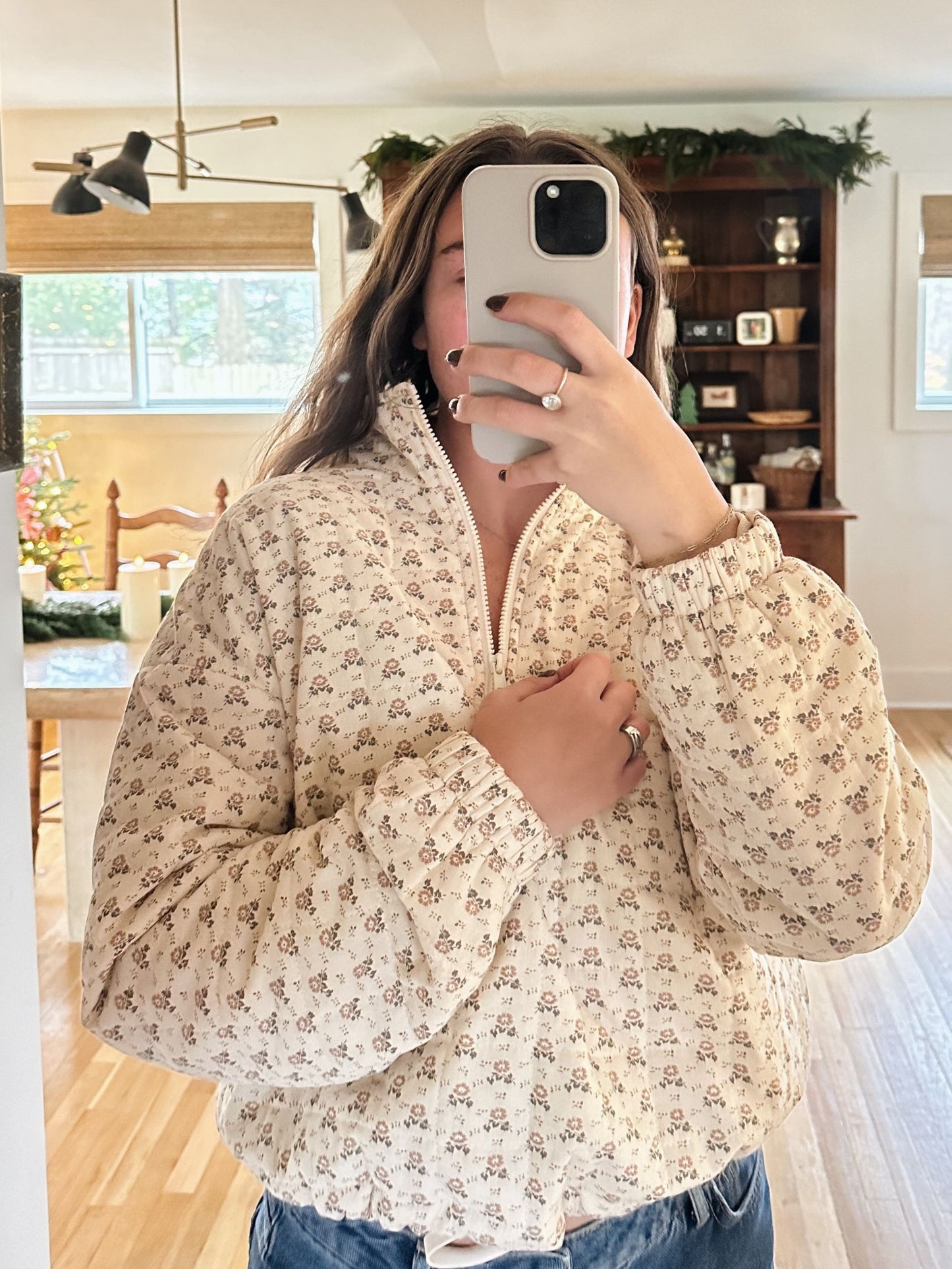 Devin Floral Quilted 1/4 Zip