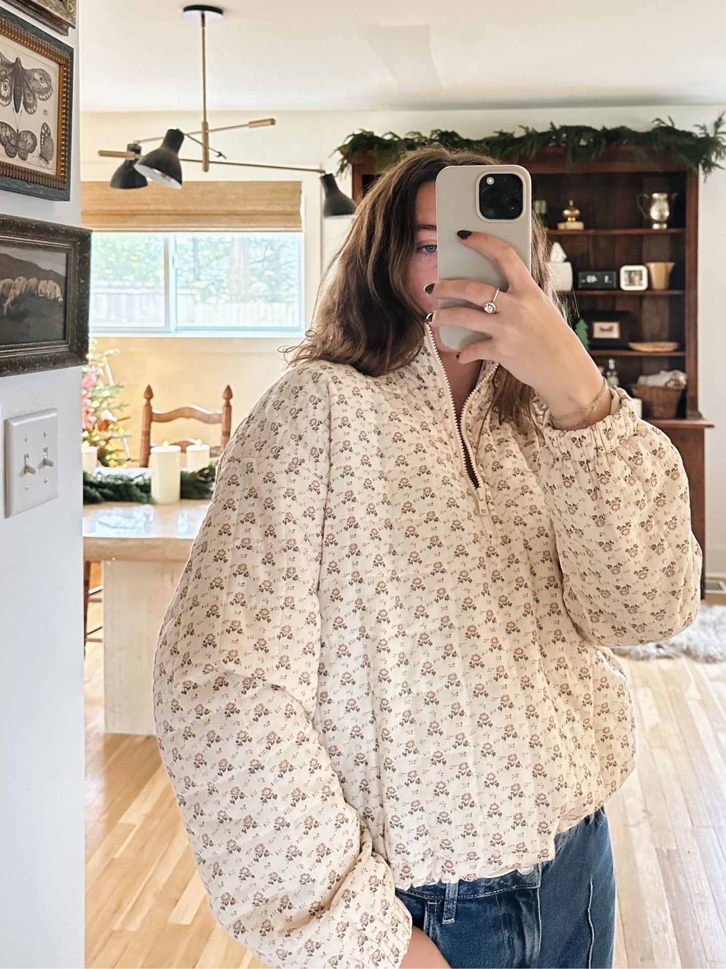 Devin Floral Quilted 1/4 Zip