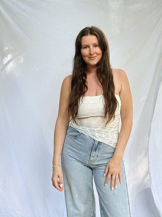 Textured Assymetrical Top