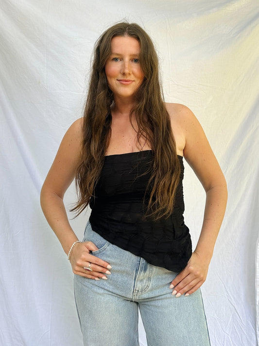 Textured Assymetrical Top