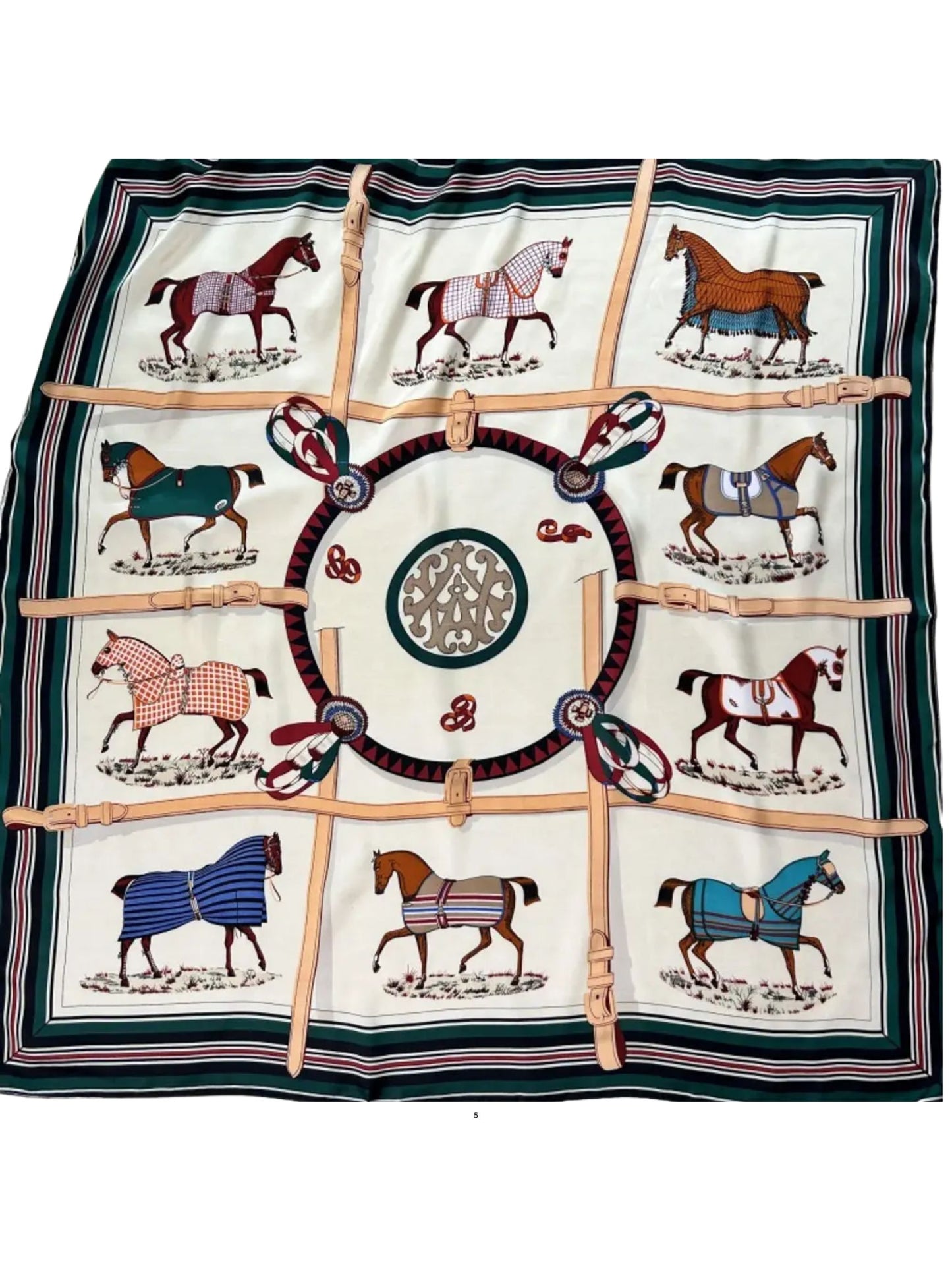 Ten Horses Silky Scarf
