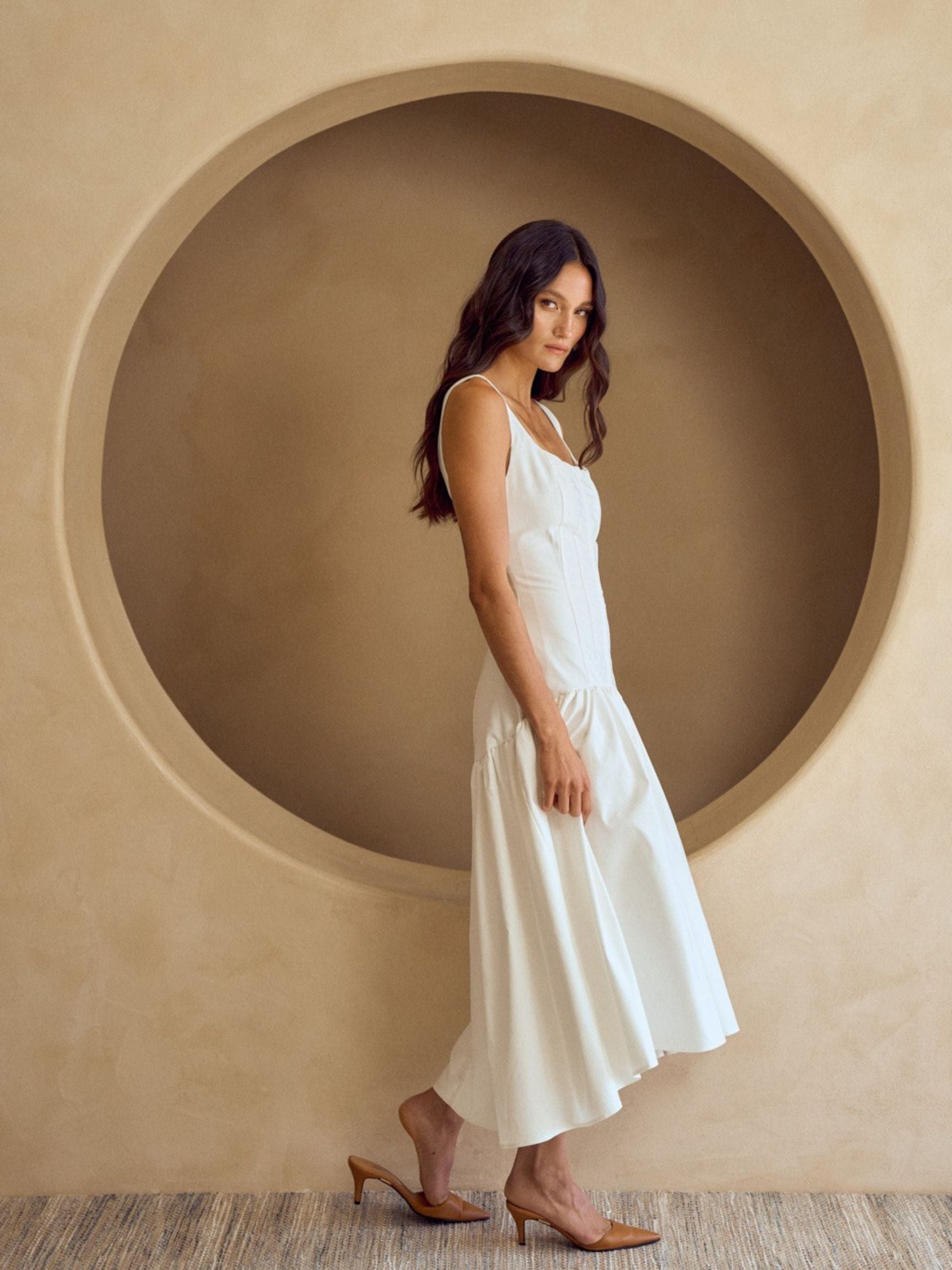 Kathleen Drop Waist Midi Dress Kathleen Drop Waist Midi Dress