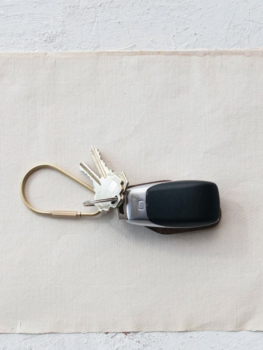 Brass Carabiner Key Ring