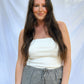 Ribbed Sweater Tube Top