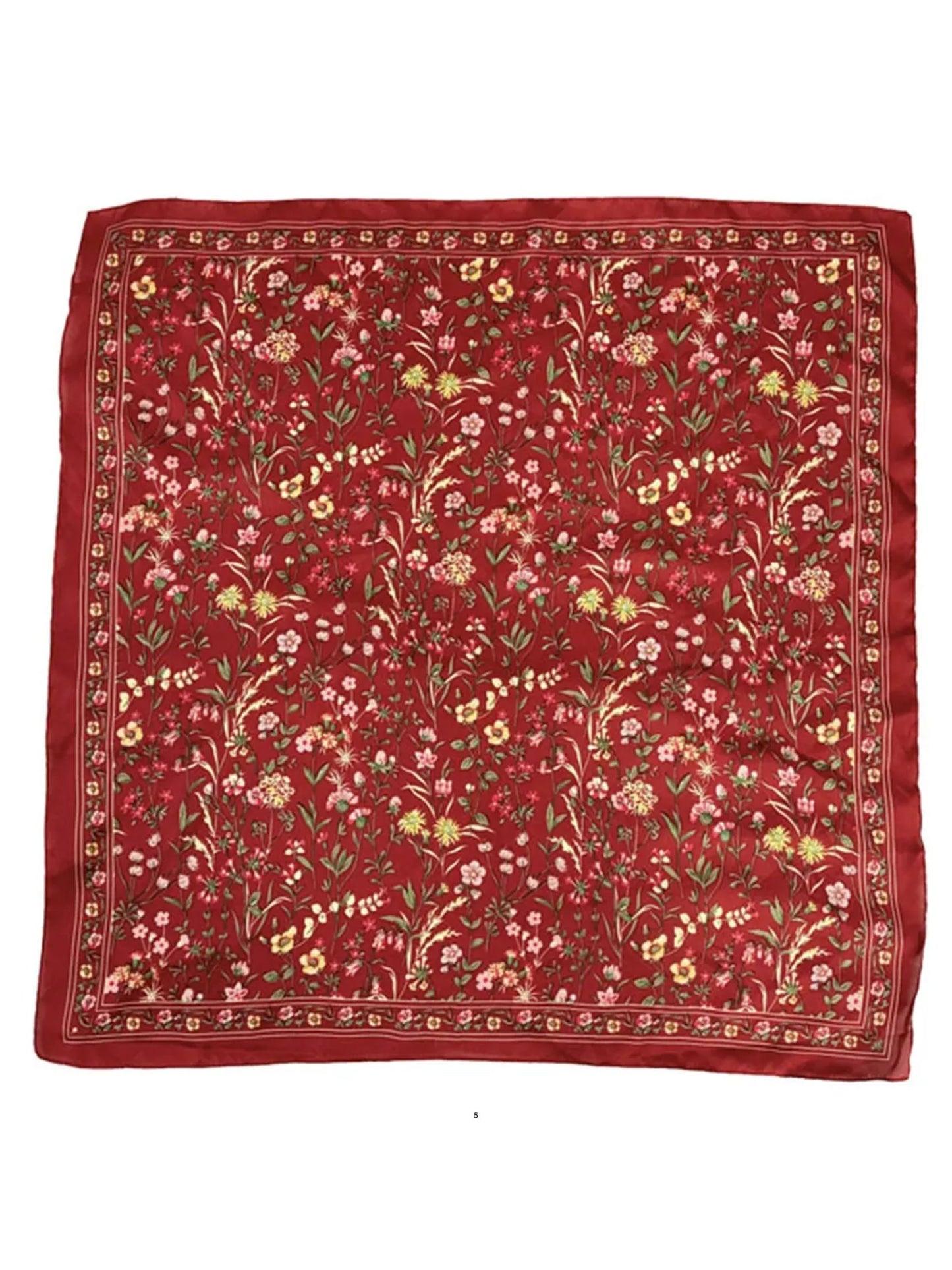Wildflower Garden Print Silky Bandana