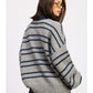 Oversized Stripe Collar Sweater