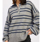 Oversized Stripe Collar Sweater