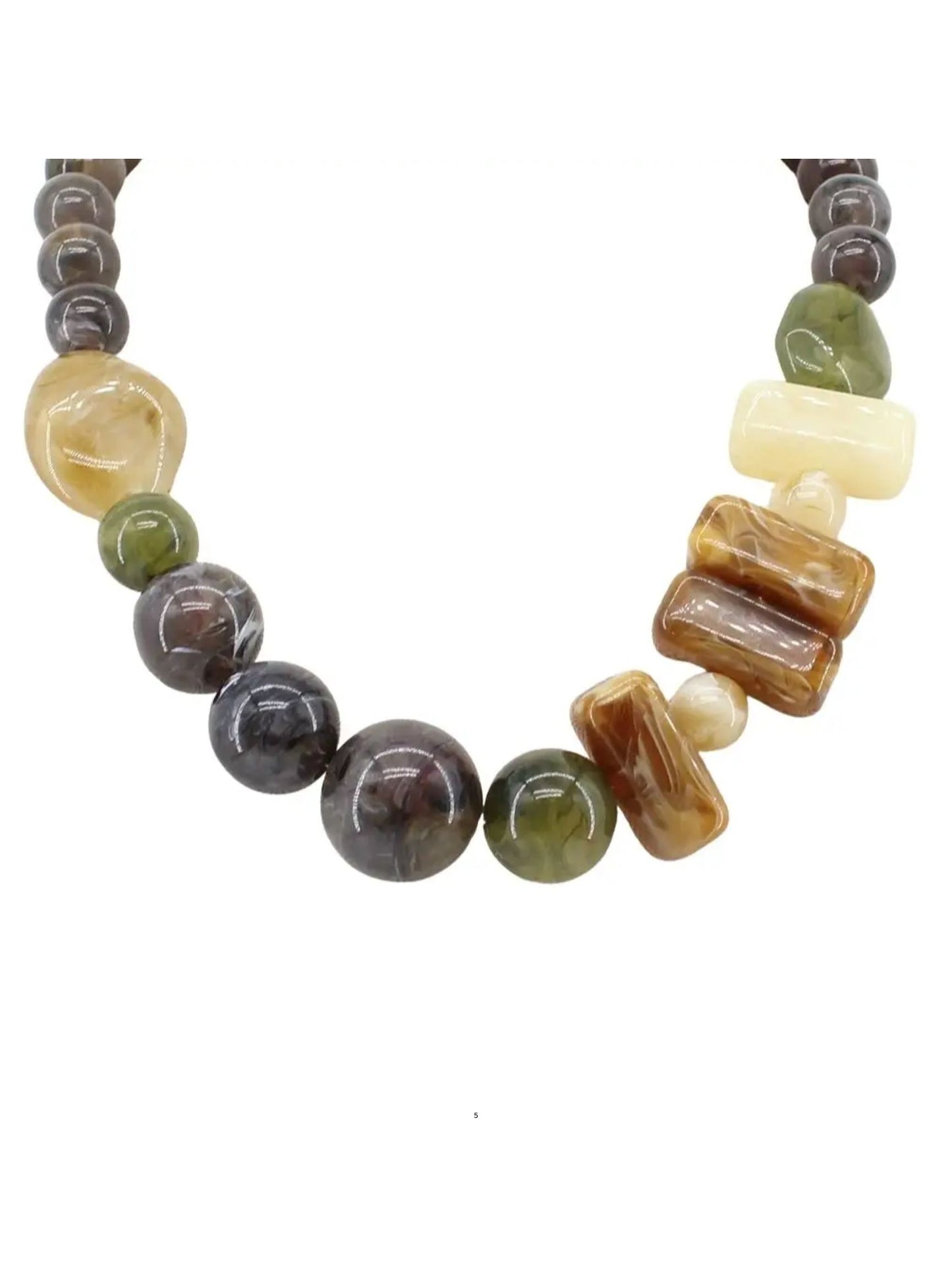 Multi-Shape Bead Necklace