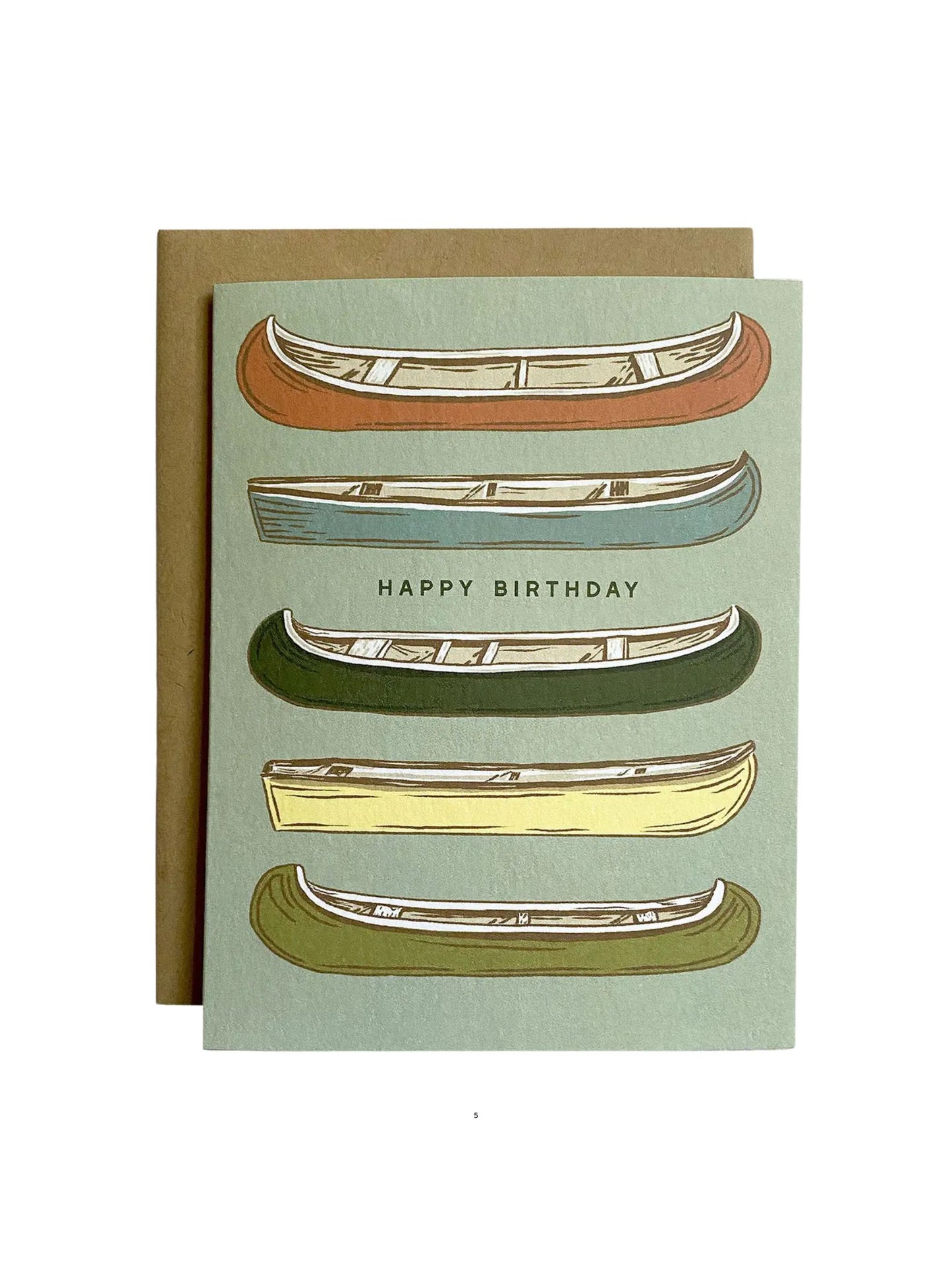 Happy Birthday Canoe Card