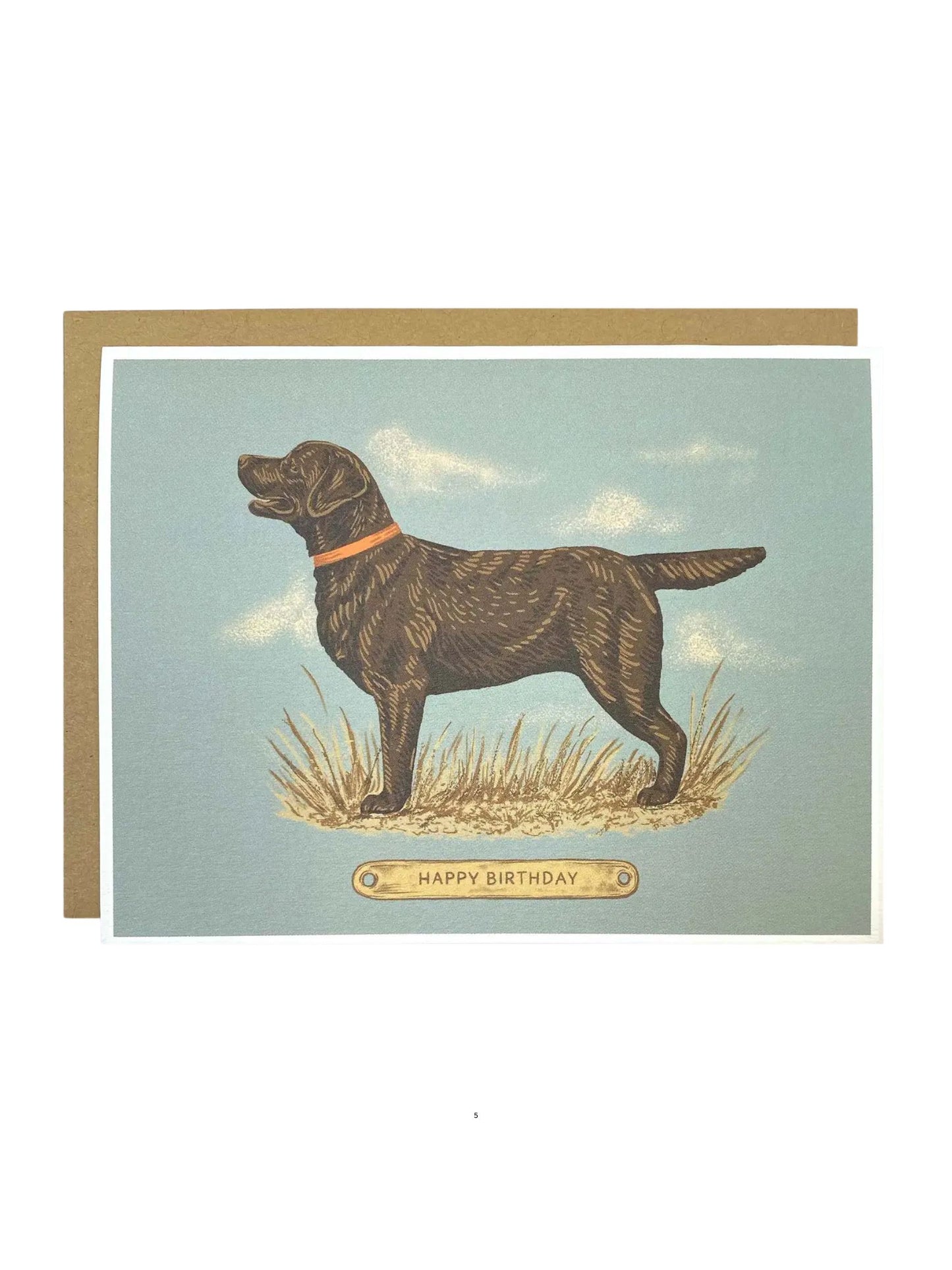Happy Birthday Chocolate Lab Card