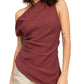 Asymetrical Off Shoulder Ruched Top