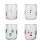 16 oz. Drinking Glass w/ Embedded Holiday Icon
