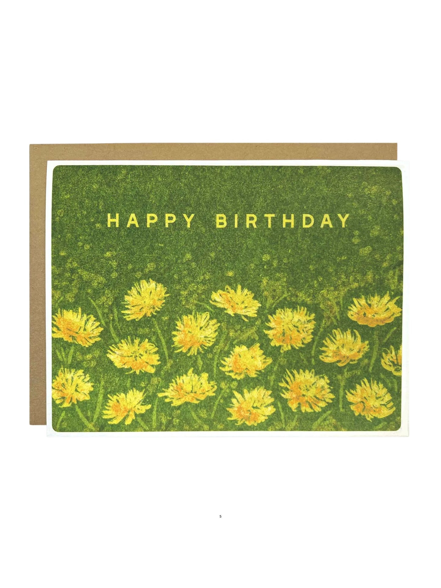 Happy Birthday Dandelions Greeting Card