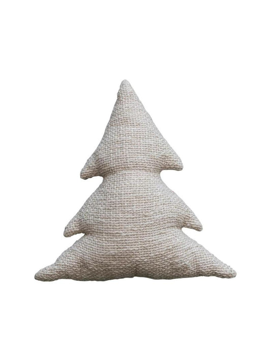 Woven Tree Shaped Pillow w/ Metallic Gold