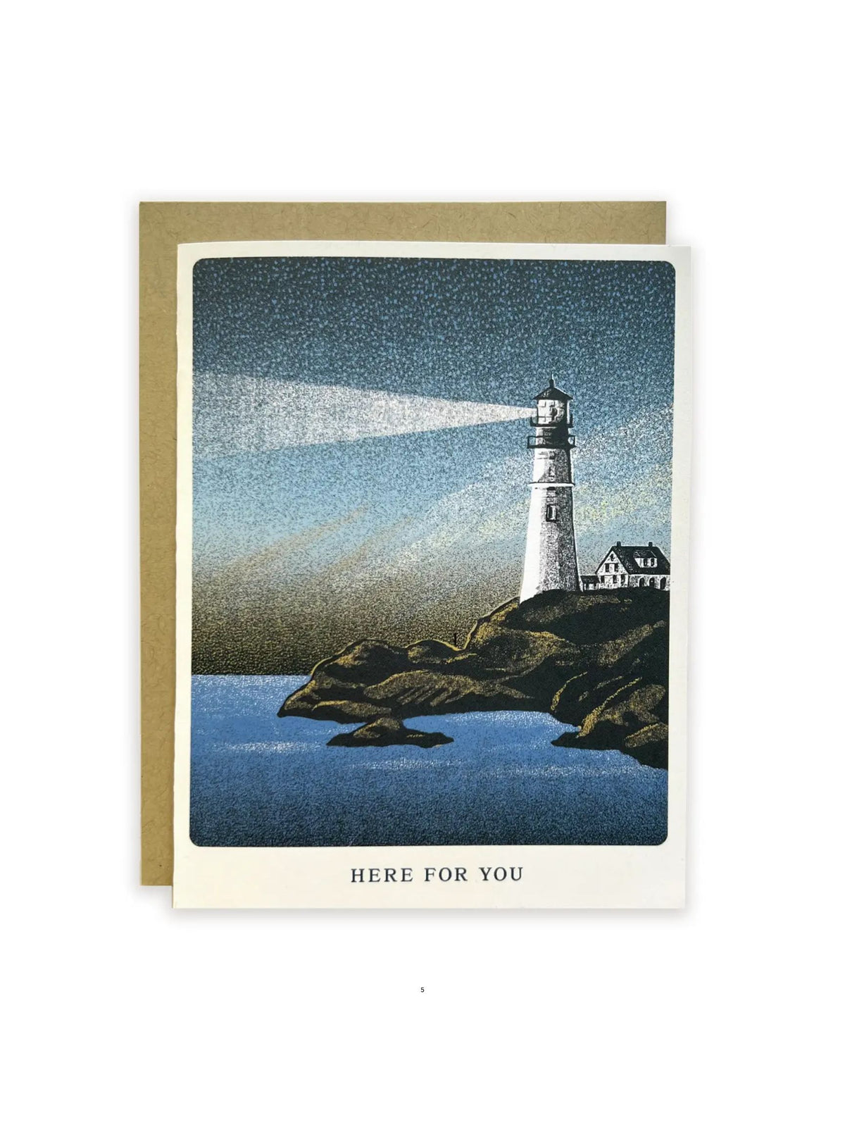 Here for You Lighthouse Greeting Card