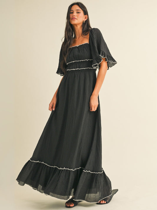 Marigold Bell Sleeve Maxi Dress