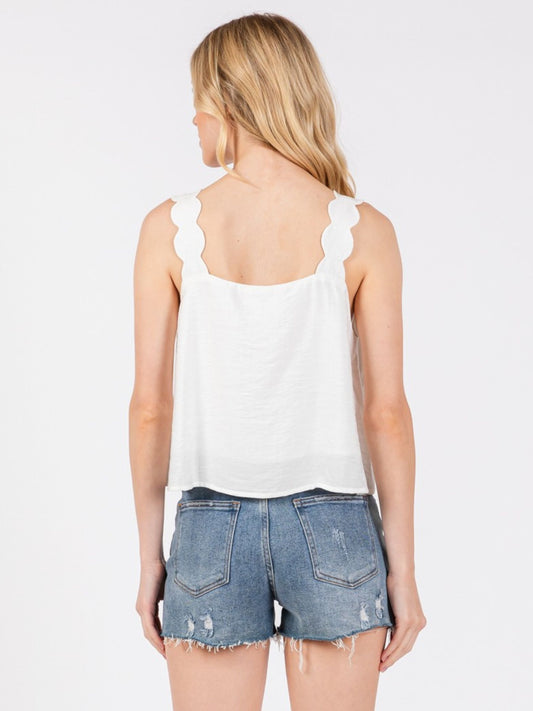 Scallop Strap Cami Top