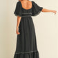Marigold Bell Sleeve Maxi Dress