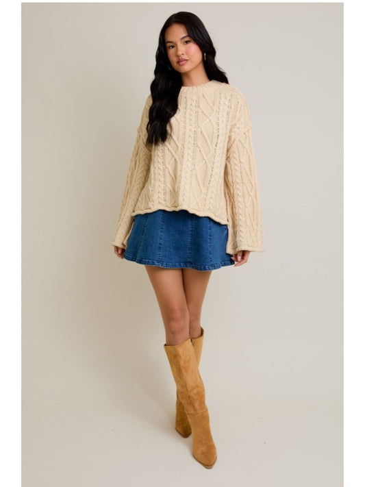 Oversized Cable Knit Sweater