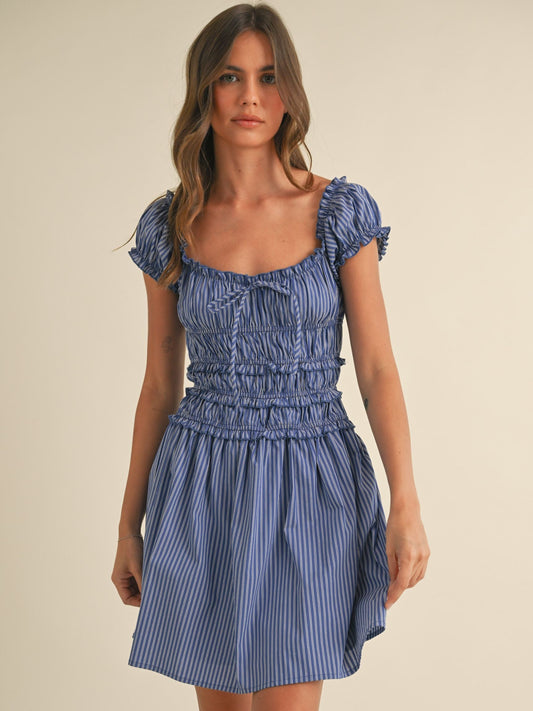 Liberty Stripe Mini Dress