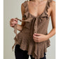 Ruffle Detail Asymmetrical Top
