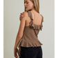 Ruffle Detail Asymmetrical Top