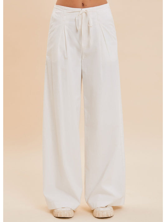 Dominica White Wide Leg Pant
