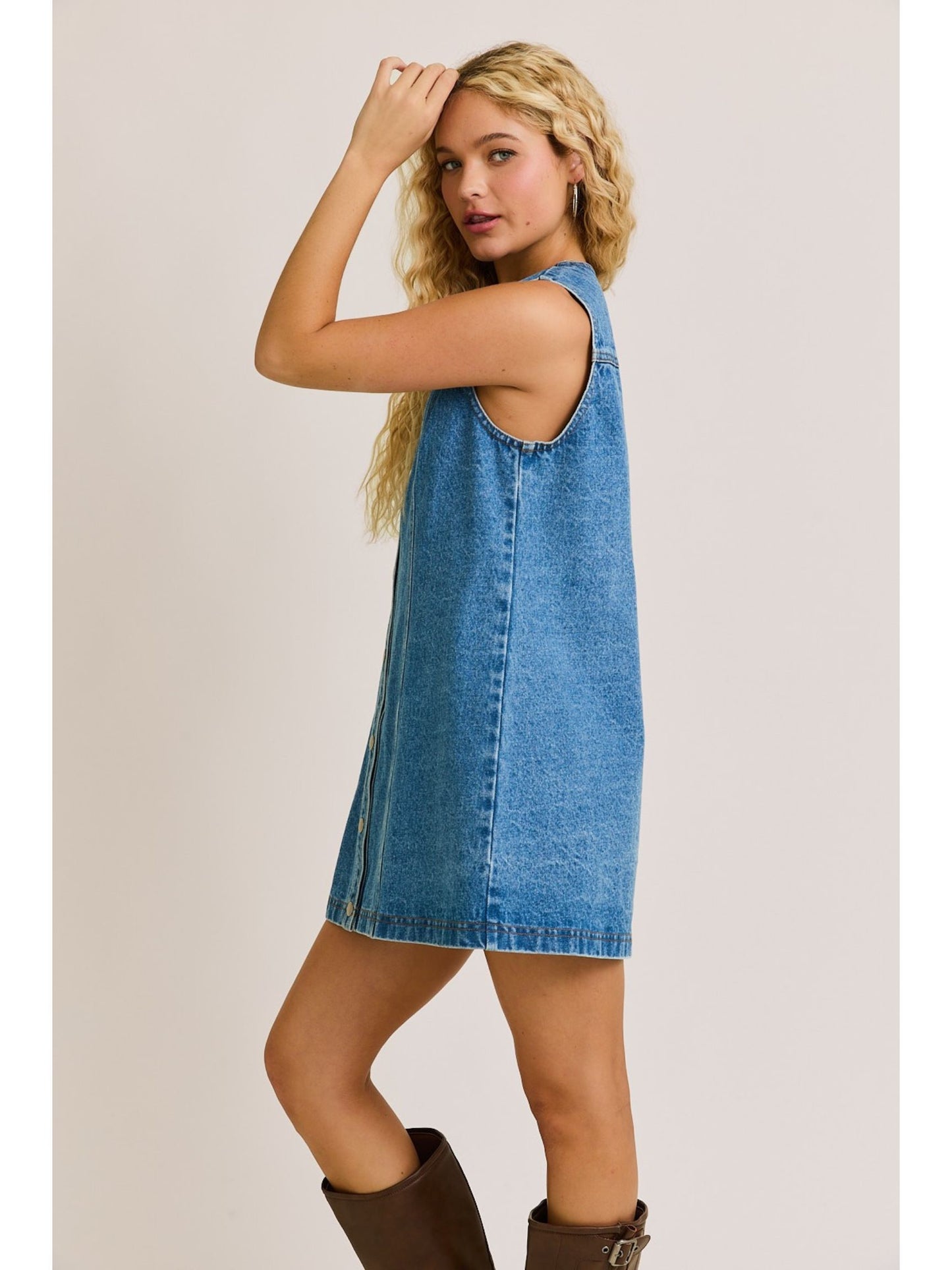 Clara Denim Button Down Dress